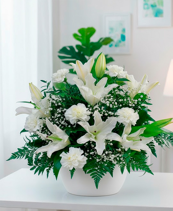 Centro Blanco Claveles