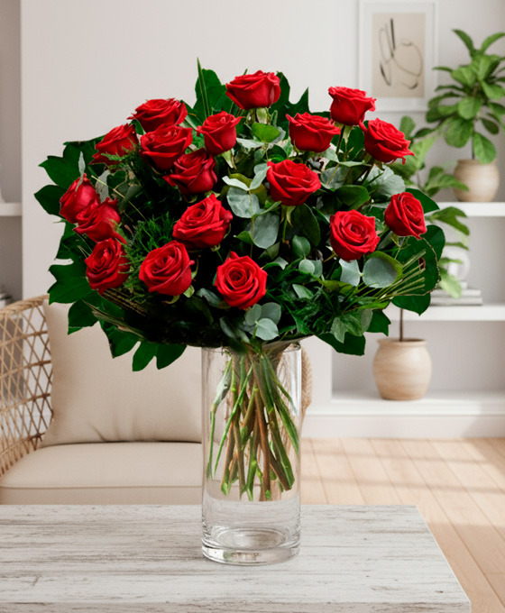 Ramo de 18 rosas rojas