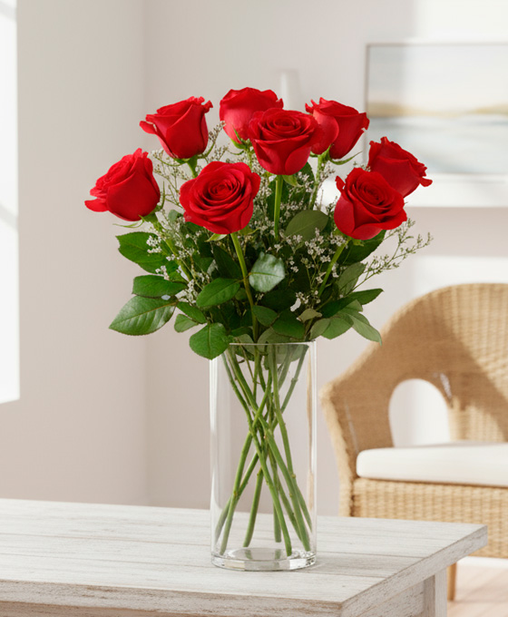 Ramo de 6 rosas rojas en España